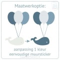 Behang, kinderbehang met walvis en ballonnen.