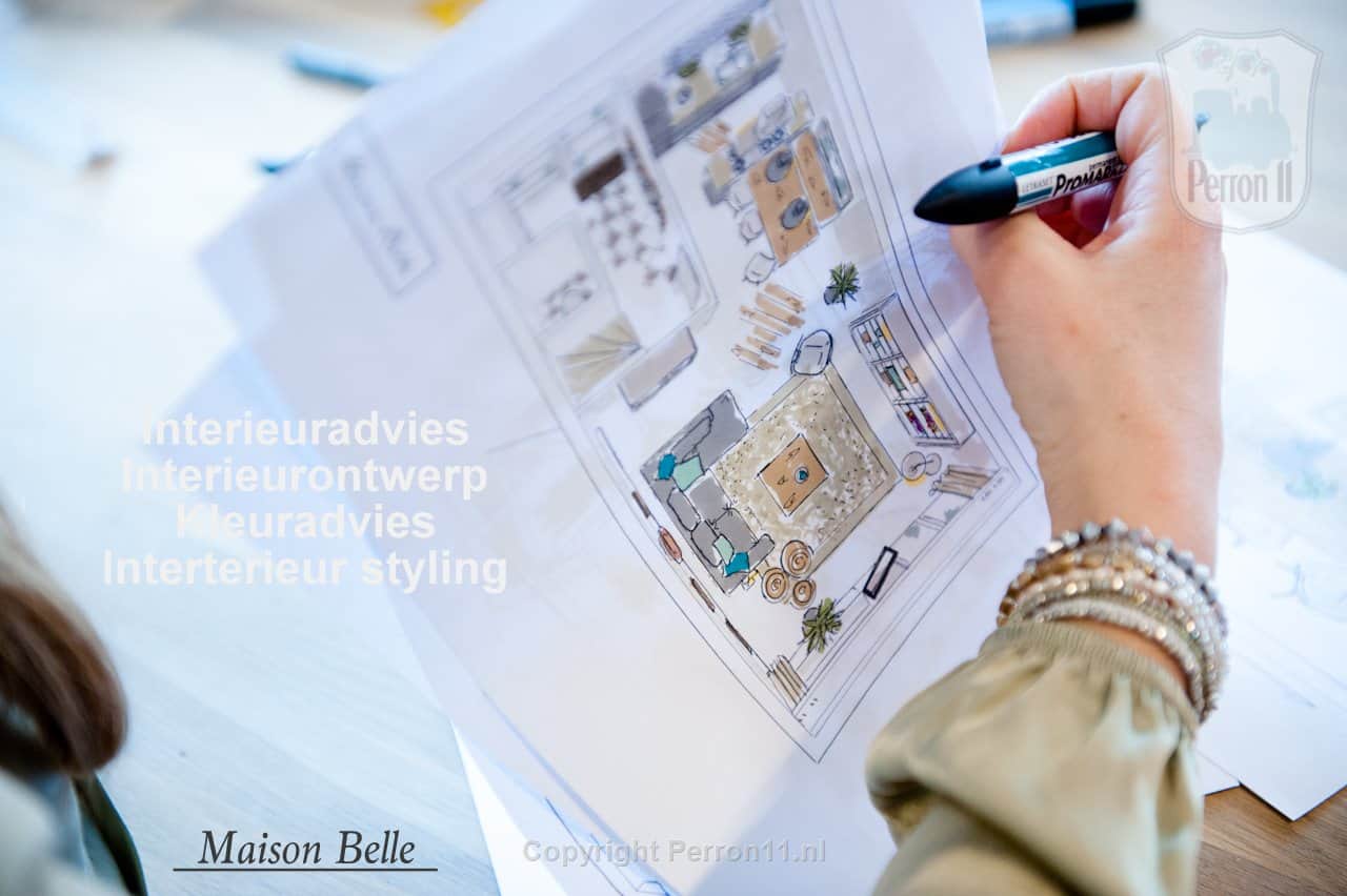 Plattegrond interieur ontwerpadvies Marije Maison Belle