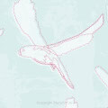 Behang met vogeltjes, kinderbehang, schetsstijl.