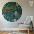 Behang met jungle dieren en planten, kinderbehang.