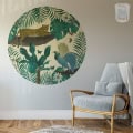 Kinderbehang met jungle en dieren, behang, kinderbehang.