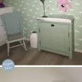 Behang met paardenmotief, kinderbehang in mintgroen.