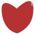 Behang met rood hart, kinderbehang voor kinderkamer.