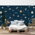Behang met ruimtevaartthema voor kinderbehang.