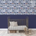 Kinderbehang met auto's, behang voor kinderkamer.