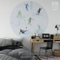 Behang met voetbalfoto's, kinderbehang voor de kinderkamer.