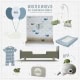 Behang en kinderbehang met walvisjes en zeeleven voor kinderkamer.