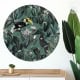Behang met tropische vogels en bladeren, kinderbehang.