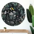 Behang met jungle en exotische vogels, kinderbehang.