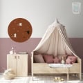 Behang met zwanen en sterren, kinderbehang voor kinderkamer.