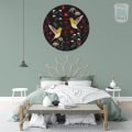 Behang met vogels en bloemen, kinderbehang.