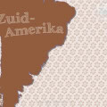 Behang, kinderbehang met kaart van Zuid-Amerika.