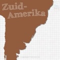 Behang met kaart van Zuid-Amerika, kinderbehang.