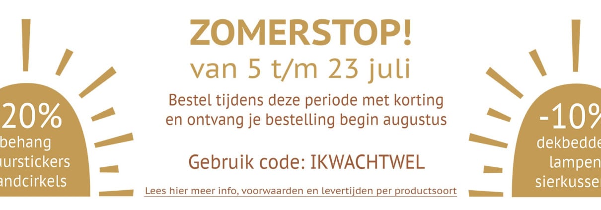 Behang, kinderbehang met zomerse korting en decoratie.
